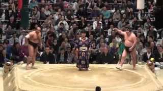 勢 vs 大砂嵐  2015大相撲三月場所2日目 Ikioi vs Oosunaarashi SUMO