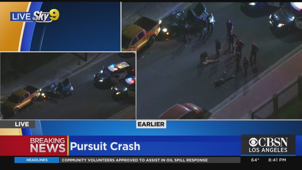 Short Pursuit Of Suspected Stolen Vehicle Ends In Crash - YouTube