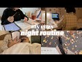 my cozy night routine as a college student | studying, night skincare, reading