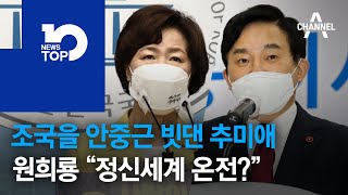 조국을 안중근 빗댄 추미애…원희룡 “정신세계 온전?”