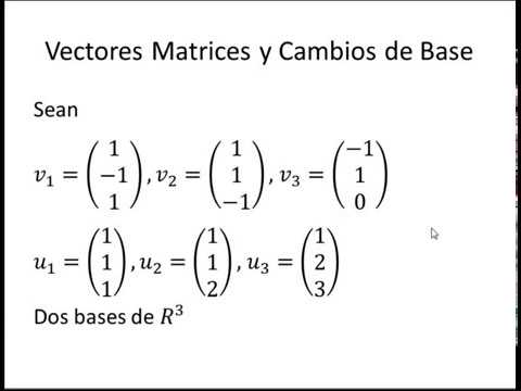 Matriz De Cambio De Base: Vectores Y Transformaciones Lineales - YouTube