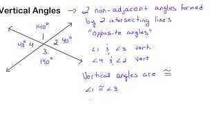 Geometry - Linear Pairs & Vertical Angles