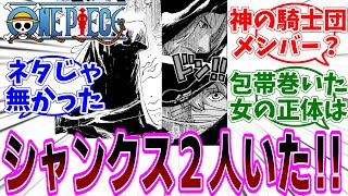 最新話『ONE PIECE (ワンピース)』第1134話「フクロウの図書館」感想「突如現れたのは…シャンクス？双子？クローン？／一緒に召喚された女の正体は？／エルバフではモノも大きくなる？」【反応集】