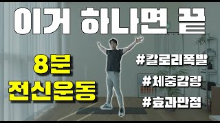 🔥이거 하나면 전신운동 끝!🔥뱃살이 무섭게 빠지는 딱 8분 전신 올인원 홈트!! 8-Min korean workout at home  중년 \u0026 시니어 운동