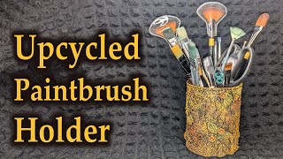 Paintbrush Holder from Tin of Sweets - An Upcycling Project