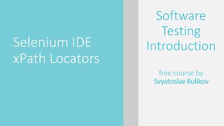 07 - 10 - Selenium IDE xPath Locators [ENG]