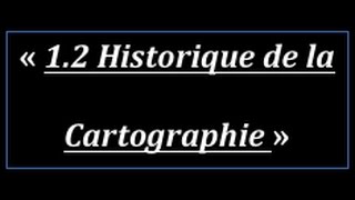 Historique  de la cartographie