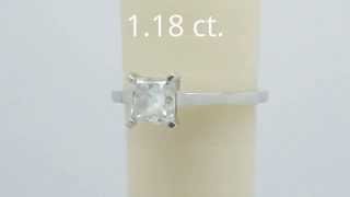 1.18 ct. Princess Cut Diamond Solitaire Engagement Ring  *Mikado Diamonds*