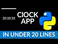 Make Clock App In Python FAST
