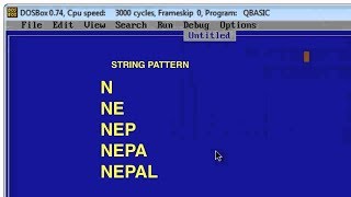 QBASIC-STRING PATTERN "NEPAL"