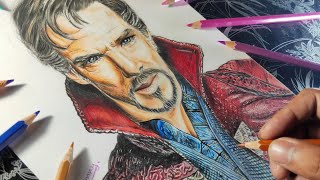 Drawing Doctor Strange By Dom's Colour Pencil  || Art by Sunny || Marvel ||