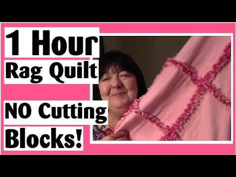 1 Hour Rag Quilt - NO Cutting Blocks - Easy Quilt Tutorial 1 Hour Rag Quilt - NO Cutting Blocks - Easy Quilt Tutorial