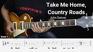 Take Me Home, Country Roads - John Denver - Guitar Instrumental Cover + Tab
