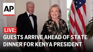 LIVE: Guests arrive to White House state dinner for Kenya President William Ruto
