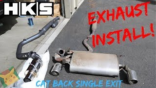 HKS single exit exhaust *INSTALL* on FRS/BRZ