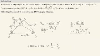 Zadanie z geometrii - poziom rozszerzony