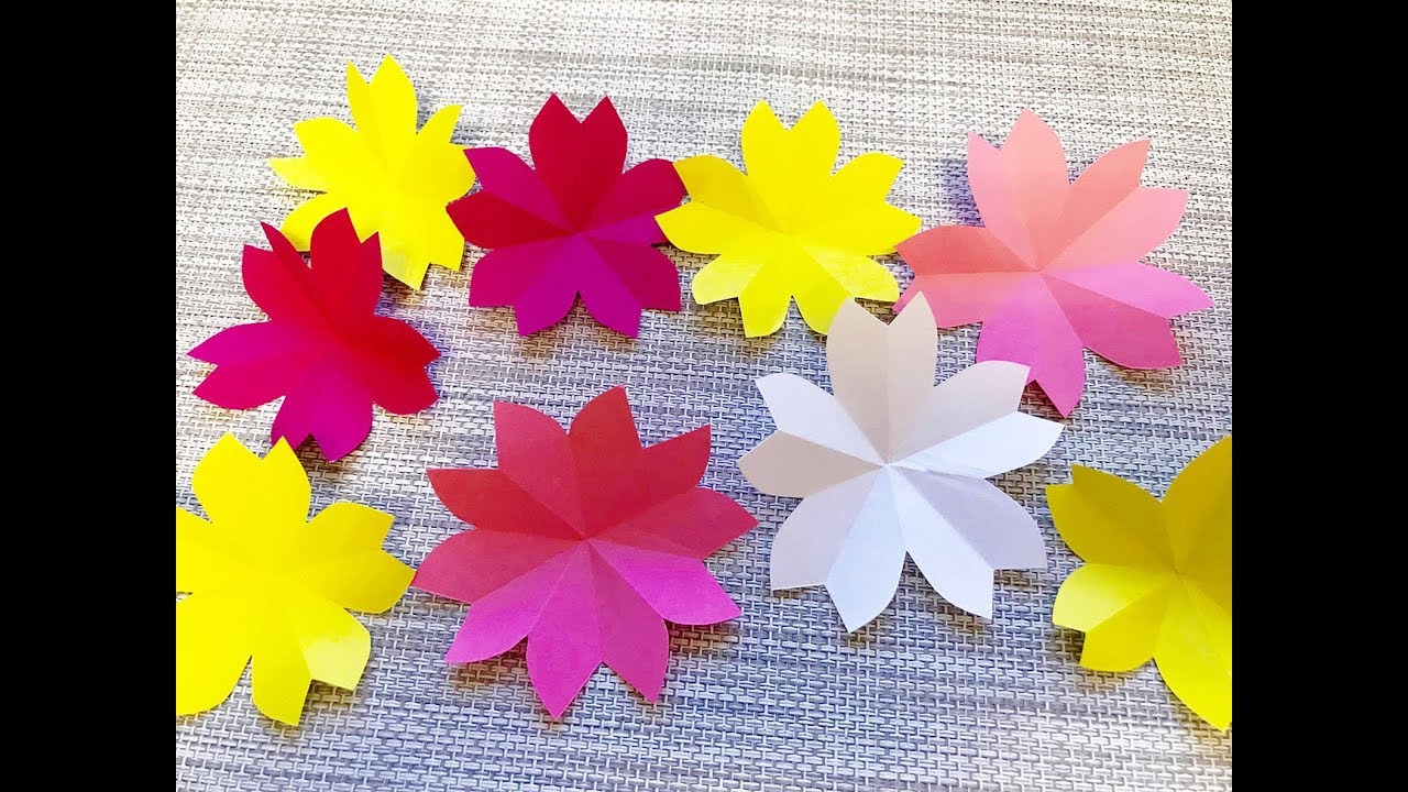 How To Make An Origami Flower : Cherry Blossom : วิธีพับดอกไม้ - YouTube