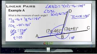 Linear Pairs: Examples (Basic Geometry Concepts)