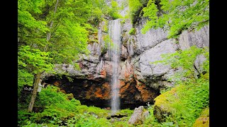 8K HDR 北海道 遠軽 山彦の滝 信仰の滝を裏から拝む Hokkaido,Engaru Yamabikonotaki, Spiritual Fall Viewable From Backside