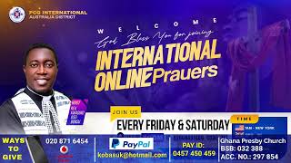 iNTERNATIONAL ONLINE PRAYERS With Rev. Kwadwo Osei-Bonsu || 9TH NOV. 2024