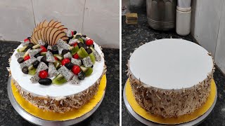 2Kg Butter Scotch Flavour with Fresh Fruit Cake Recipe |Fresh Fruit Birthday Cake