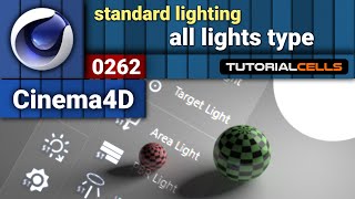 0262. all type of standard lights in cinema 4d