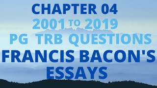 Francis Bacon's Essays/2001 to 2017/trb questions