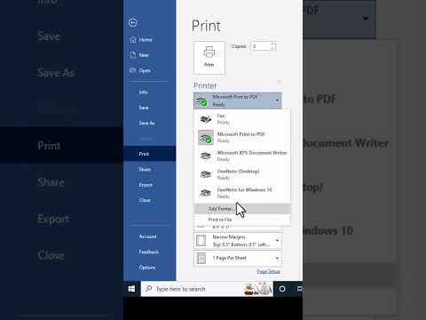 How to Print a Word Document in Microsoft Word