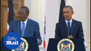 Obama and Kenyan President clash over gay rights in Africa - Daily Mail