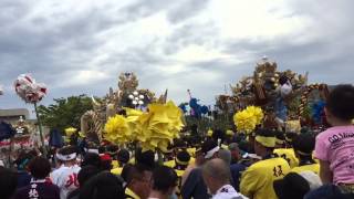 平成27年大塩天満宮国恩祭宵宮（公園での練り合わせ）