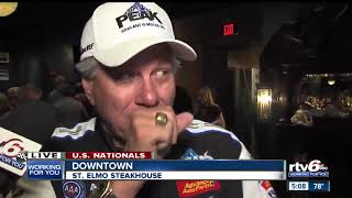 16-time NHRA Champion, John Force, tries St. Elmo's shrimp cocktail for the first time