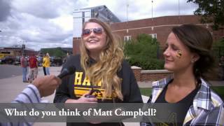 Iowa Hawkeyes and Iowa State Cyclones fans before Cy-Hawk game