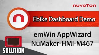 E-bike Dashboard GUI designed by emWin AppWizard