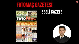 11 Eylül 2022 Pazar Fotomaç Gazetesi 1. Sayfası Manşeti ve Haberleri