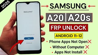 Samsung A20,A20s Frp Bypass Without PC - ANDROID 11/12 | Samsung A20s/A20 Bypass Frp Unlock