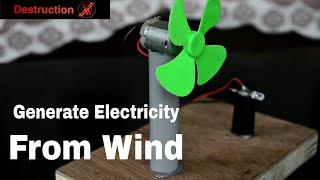 How to make a Wind Turbine at home . Very Easy science project .