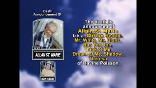 Allain St.Marie ~ Short Obituary