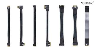 Slimline SFF-8654 Internal SAS cable, 4x/8x, Striaght/Right or Left Angle, Vertical