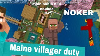 Minecraft villager on duty in Minecraft and town #gamer #minecraft