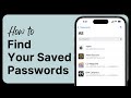 How to Find All Your Saved Passwords on Your iPhone (2025)