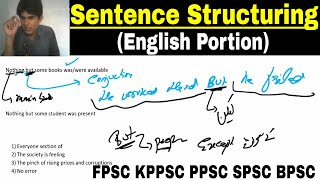 Sentence Structuring || FPSC KPPSC PPSC SPSC BPSC || English Portion || All Test PreparationS