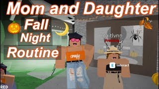 mom and daughter morning and night routine roblox
