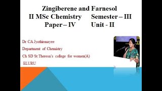 Zingiberene and Farnesol