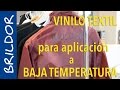 Vinilo textil para aplicación a baja temperatura