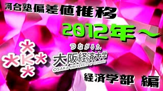 大阪経済大学（大経大）河合塾偏差値2024年～2012年【偏差値推移】経済学部編【関西私大/関関同立/産近甲龍/外外経工/摂神追桃】≪定員厳格化/パスナビ/昔の偏差値≫