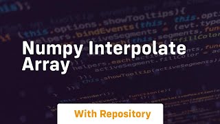 numpy interpolate array