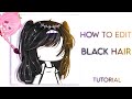 🍥| How To Edit Black Hair | İbis Paint X brush codes | Gacha Life |🖤TUTORİAL⊹˚.⋆#Pnkix