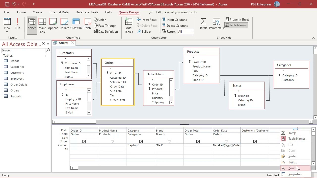 Make Table Query In MS Access - Office 365 - YouTube