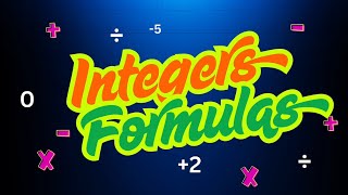 INTEGERS FORMULAS | INTEGERS | MATHEMATICS FORMULAS #math #integersformulas #integers #maths #video