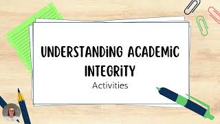 Video Academic Integrity #1 - Activities